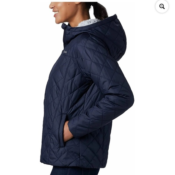 Columbia Womens Copper Crest Hooded Jacket Dark Nocturnal - Picture 3 of 8